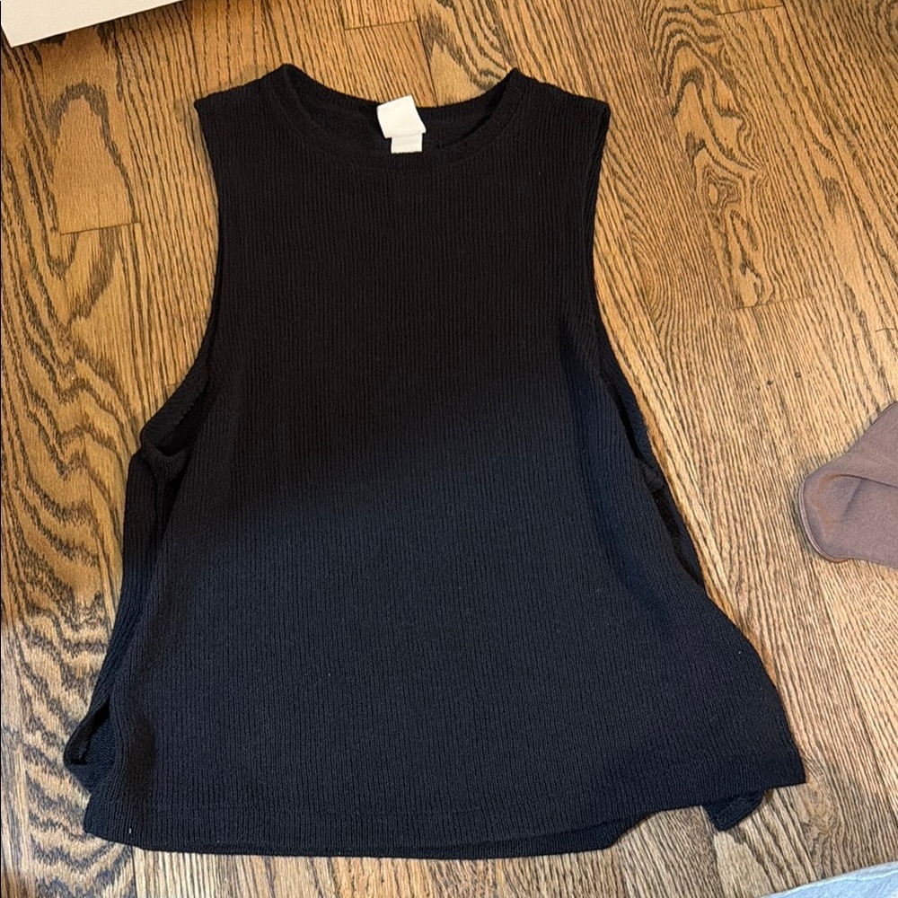 H&M Black Ribbed Tank Top